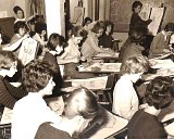 Cours de dessin, album années 1960, école de la rue Beethoven