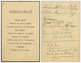 Menu du déjeuner « Louvre » du 2 juin 1933 (recto et verso)