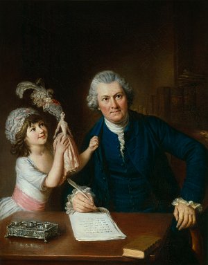 William Hoare, « Christopher Anstey avec sa fille », vers 1775