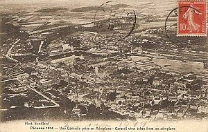 Péronne en 1914 : vue prise en aéroplane