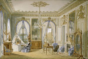 Jean-Baptiste Fortuné de Fournier (1798-1864), {Le Cabinet de toilette de l'Impératrice Eugénie à Saint-Cloud} 