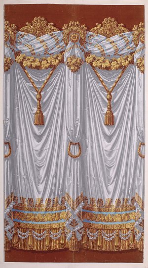 Papier peint à motif répétitif à bordures, France, 1810/1820