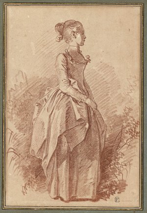  Jean Honoré Fragonard (Grasse, 1732 – Paris, 1806), Jeune fille debout, vue de profil, vers 1775