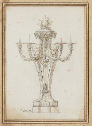 {Projet pour un candélabre}, Jean-Louis Prieur (1732-1795), vers 1770