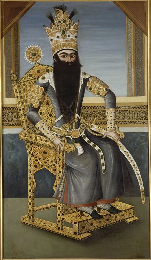 Portrait de Fath ‘Ali Shah, attribué à Mihr ‘Ali, Iran, 1800-1806