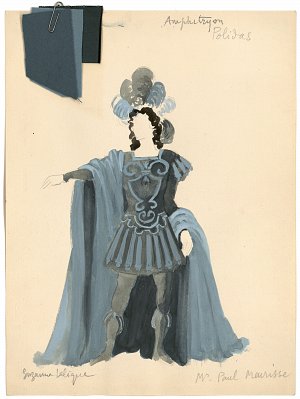 Maquette de costume pour Polidas dans « Amphitryon » de Molière joué à la Comédie-Française en 1957