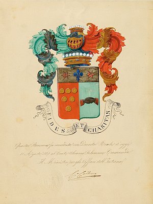 The coat of arms of the Camondo family