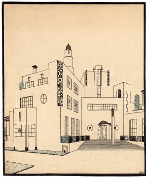 Robert Mallet-Stevens, (1886-1945), « Projet de maison de campagne pour Jacques Doucet », vers 1924 