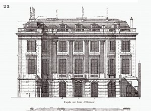 Fig. 3 : Élévation de la façade sur la cour d'honneur, par René Sergent