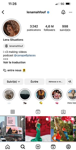 Compte instagram, {Lena Situations @lenamahfouf}, 29 mai 2024