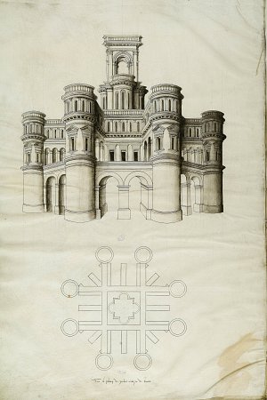 Jacques Androuet du Cerceau, {Le Temple de Janus}, peu avant 1545