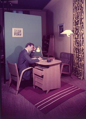 Jean Collas, Photographie d'un bureau, vers 1950