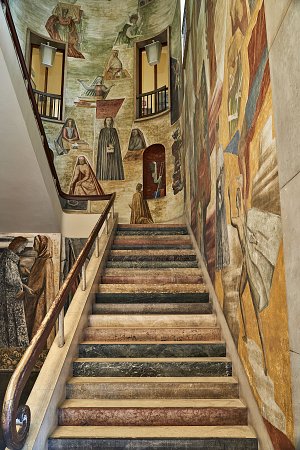 Fresque « Scala del Sapere » réalisée par Gio Ponti Palazzo del Bo Université de Padoue 1936-1941