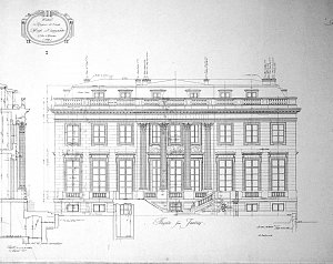 Cat.2. : Elévation de la façade sur jardin par René Sergent. 1911