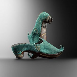 Paire de chaussures pour homme, Iran, début du XVIIe siècle