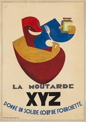 Maurice Estève, La moutarde XYZ donne un fameux coup de fourchette, affiche 1929-1930