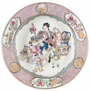 Assiette, Dynastie des Qing, vers 1730-1735