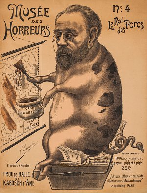 Victor Leneveu, Journal-affiche, « Musée des Horreurs, Le roi des porcs » (Émile Zola), n° 4, 1899