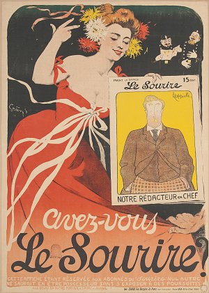 Jules-Alexandre Grün, Affiche, « Le Sourire », 1900